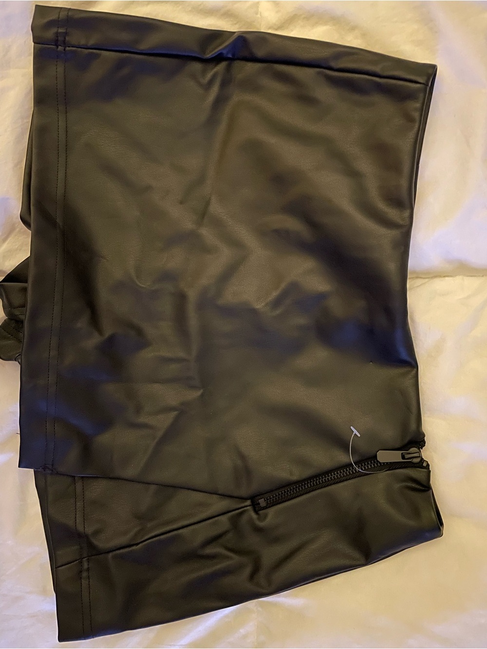 Classic Black Faux Leather Mini Skirt